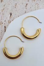 Half Circle Huggie Hoops