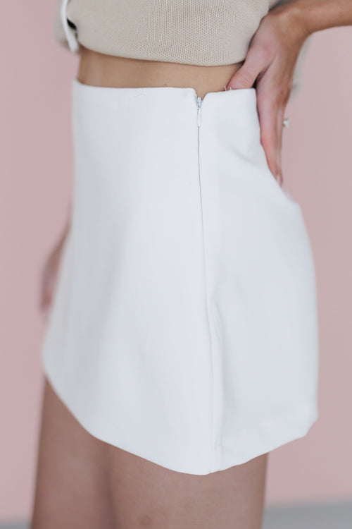 By Your Side Skort - Off White