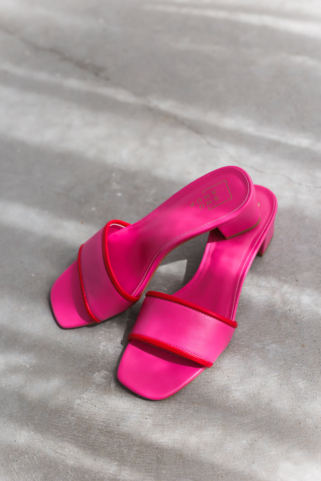 ShuShop: Finley Heel Sandal - Hot Pink