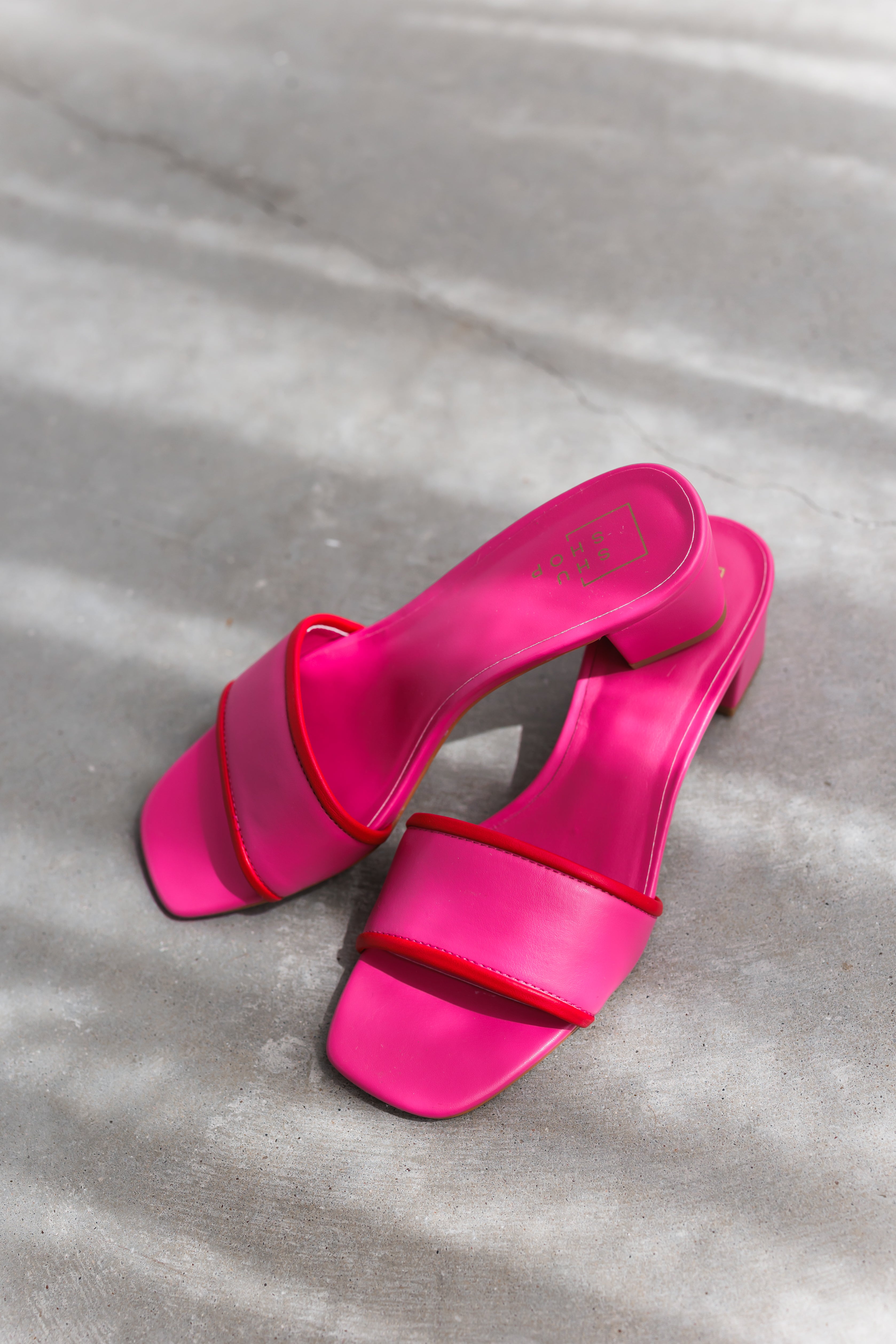 ShuShop: Finley Heel Sandal - Hot Pink