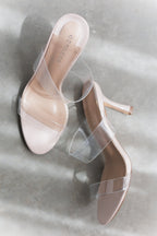 Callie Heel-Clear/Beige
