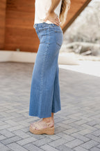 Reid High Rise Crop Wide Jeans