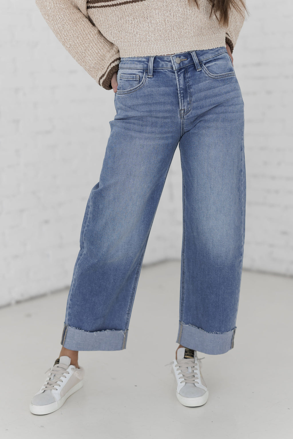 Jared High Rise Wide Barrel Jeans