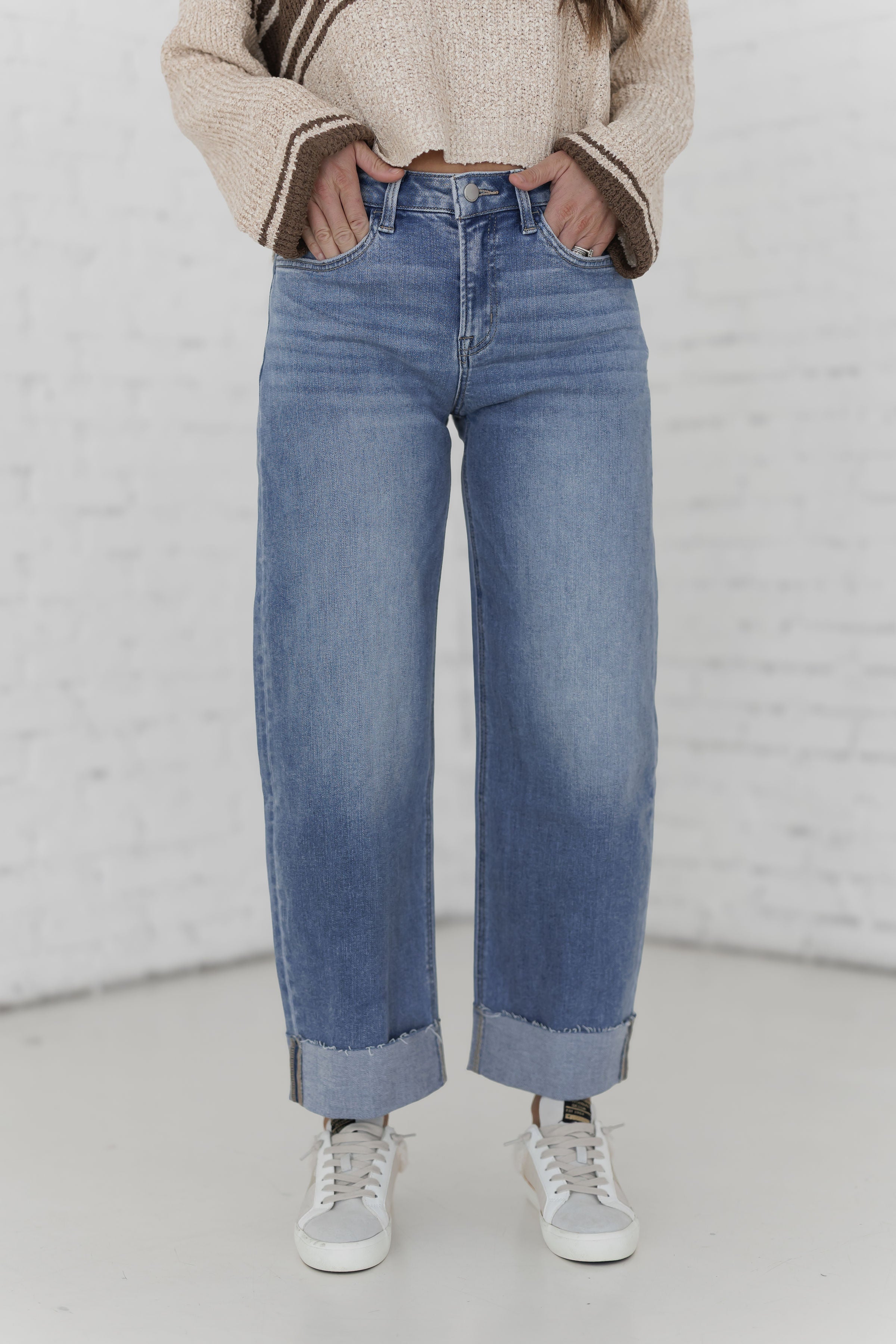 Jared High Rise Wide Barrel Jeans