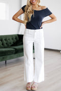 Nolan Pintuck Wide Leg Jeans