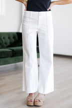 Nolan Pintuck Wide Leg Jeans