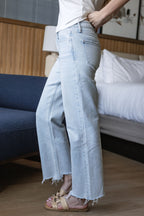 Donnie High Rise Slim Wide Jeans