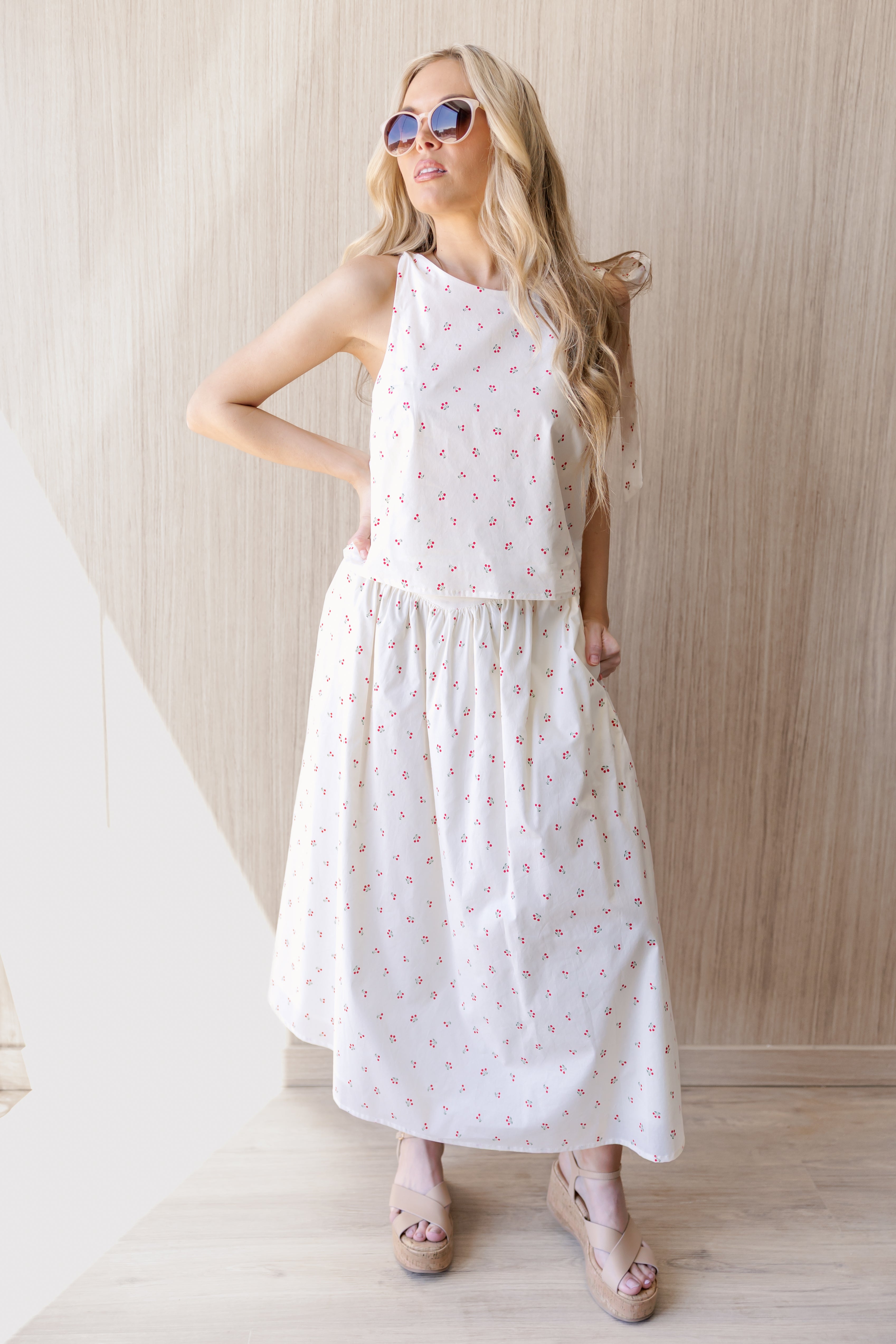 Cherry Picked Top & Skirt Set - FINAL SALE
