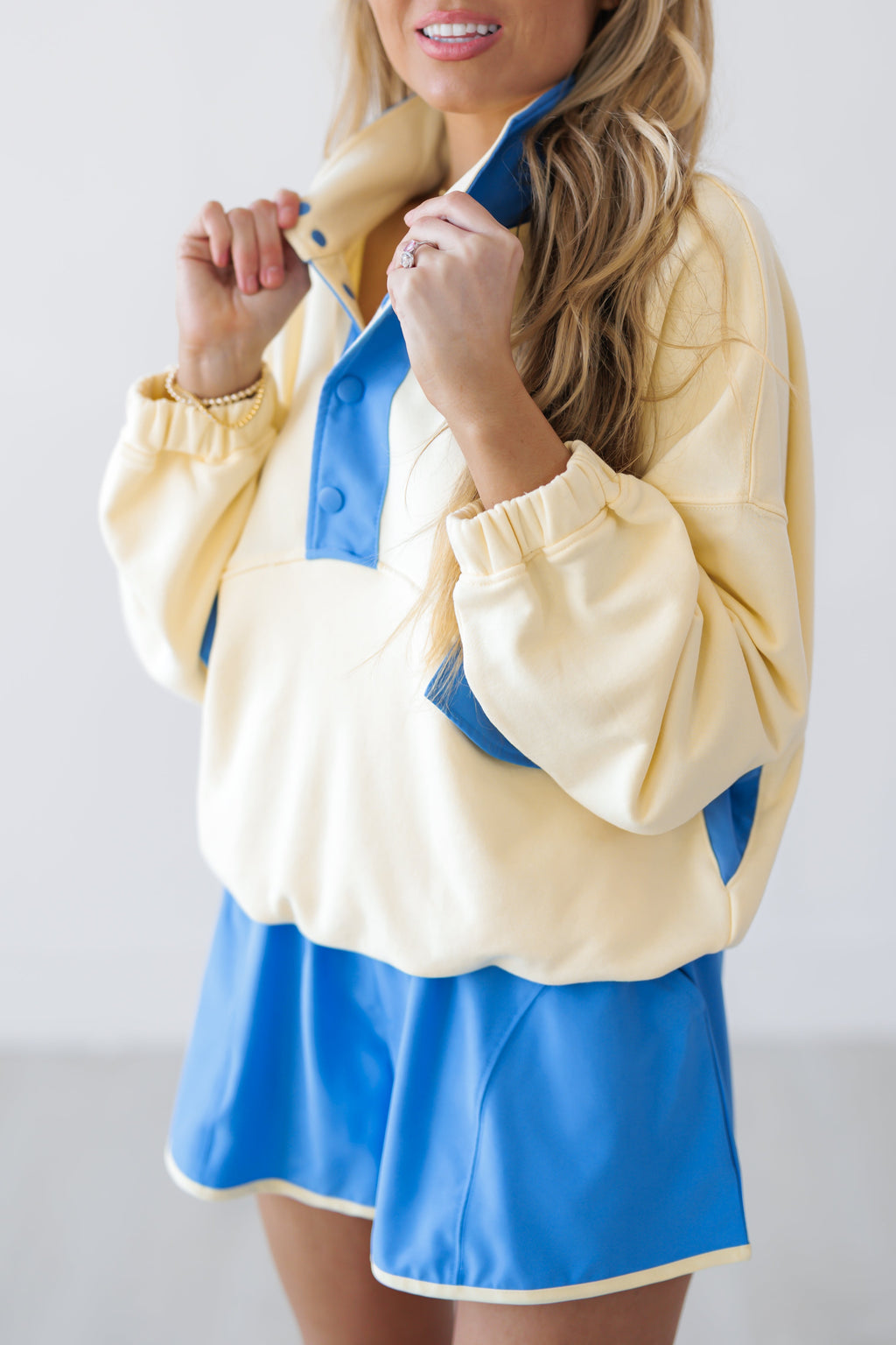 Never Settle Top & Shorts Set - Lemonilla/Aqua Splash