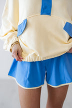 Never Settle Top & Shorts Set - Lemonilla/Aqua Splash