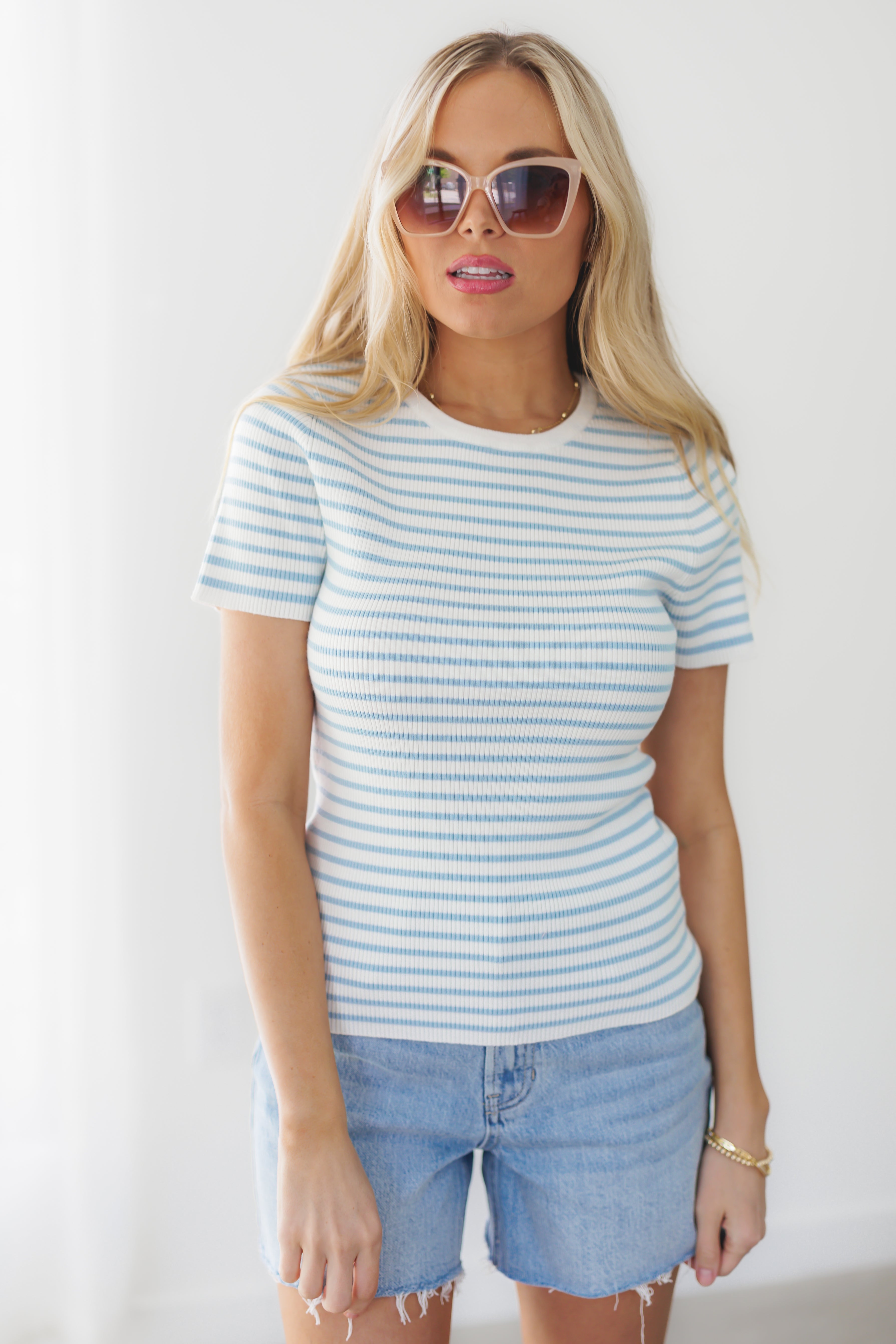 Better Days Top - Ice Blue
