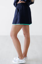 Never Settle Top & Shorts Set - Navy/Mint Green
