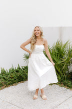 Katalina Dress-White/Blue