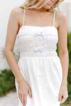 Katalina Dress-White/Blue