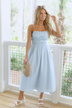 Katalina Dress-Blue/White