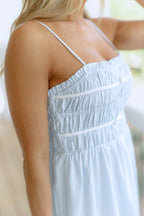 Katalina Dress-Blue/White