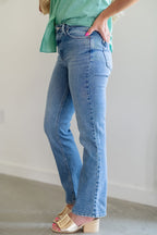 Saul Slim Cropped Bootcut Jeans - Medium Wash - FINAL SALE