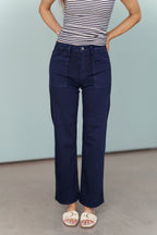 Wyatt Utility Pocket Relaxed Jeans - Navy