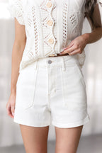Noah HR Utility Cargo Shorts - Off White