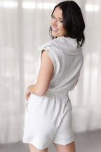 Hidden Path Romper - Lt. H. Grey - FINAL SALE