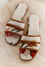 Andrea Bow Raffia Sandal-Beige Tulip