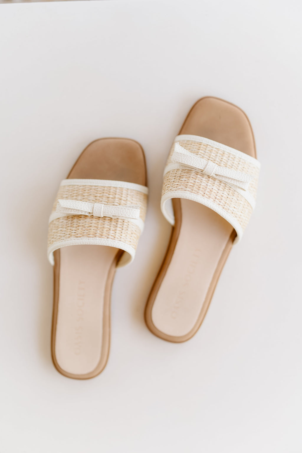 Andrea Bow Raffia Sandal-Natural