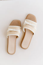 Andrea Bow Raffia Sandal-Natural
