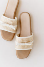Andrea Bow Raffia Sandal-Natural