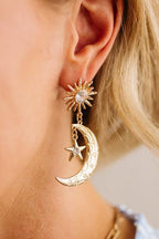 Midnight Moon Drop Earrings