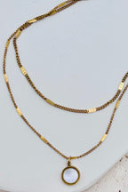 Opalite Charm Layered Necklace