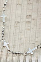 Stationed Cross Necklace
